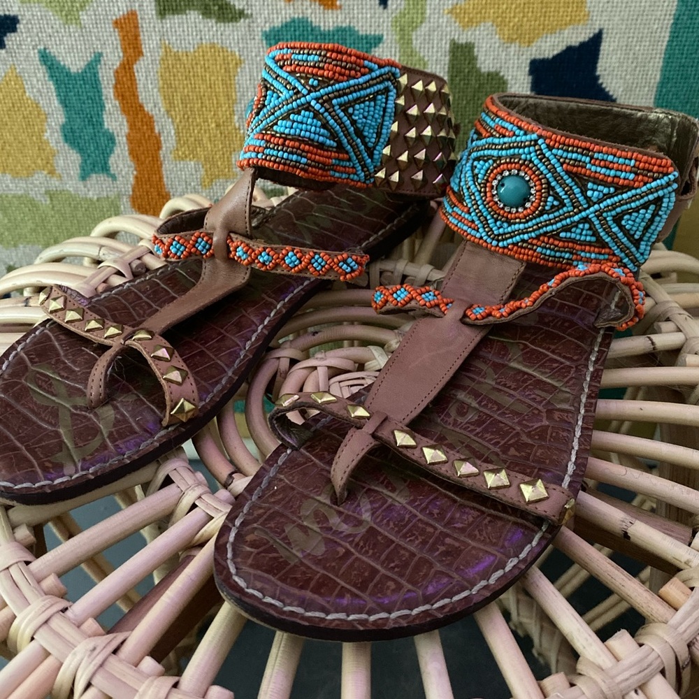 Sam Edelman Sandals Boho Sandals Brown Gladiator
